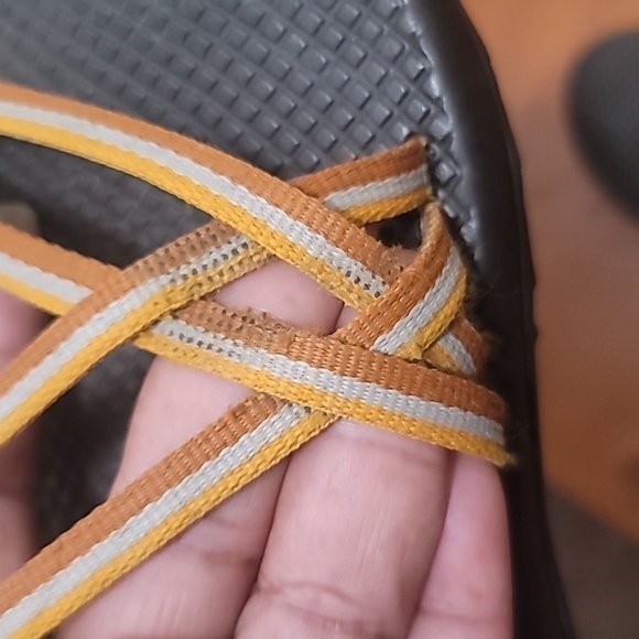 CHACO ZX2 CLASSIC COMFORT STRAP SPORT WOMEN'S ORANGE GEOMETRIC SANDAL SIZE 6 - Picture 8 of 9